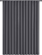 Hiasan Patio Sliding Door Room Divider Curtain Privacy Blackout Thermal Insulated Curtains with Back Tab & Rod Pocket for Bedroom Partition, Living Room Shared Office(100 x 96 Inches, Dark Grey)