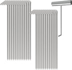 Metal Tent Stakes Heavy Duty 9 Inch with Puller Tool, 25 Pack Anti-Rust Galvanized Steel Ground Anchors Camping Tarp Stakes for Inflatables Outdoor Decorations