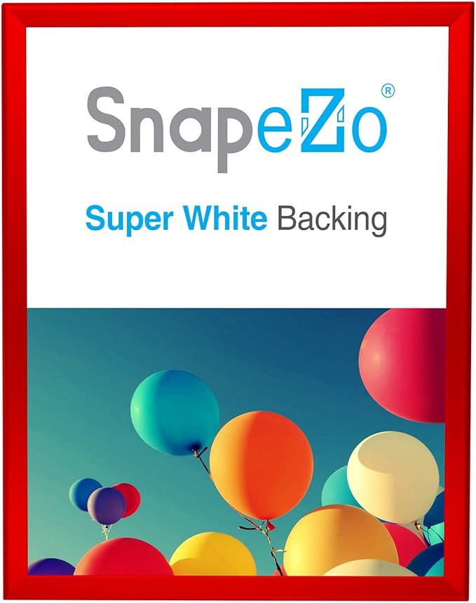 SnapeZo Photo Frame 16x20, Red, 1.25 Inch Aluminum Profile, Front-Loading Snap Frame, Wall Mounting, Professional Series