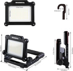 4000LM 25W Cordless Work Light with Tripod Stand, Super Bright, Compatible with Dewalt, Makita and Milwaukee 18-21V Power Battery, Brightness Adjustable, Flicker Free