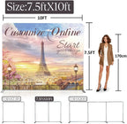 Customize Exhibition Tension Fabric Store Sign Holders Display Stand Frame and Benner Set - Double Sided Printing 7.5×10 FT