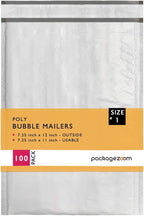 7.25x12 inches Poly Bubble Mailer Self Seal Bubble Shipping Envelopes 2.5 Mil 100 Pack