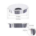 Desk Grommet 2 Inch 50mm, Zinc Alloy Computer Desk Wire Hole Cover, Office Desktop Cord Cable Hole Metal Ring, Bright Silver