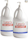 Latalia large Hand Sanitizer Pump 128 fl oz – Pack of 2 with 80% Alcohol Moisturizing Hand Sanitizer Refill Gallon for Home & Office, Unscented Clean Gel, Drying & Non-Sticky for Daily Hand Hygiene