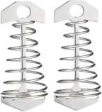 POPETPOP 2pcs Fish Bone Tent Pegs Stainless Steel Spring Hook Lightweight Ground Nails for Camping Hiking Outdoor Tent Accessories Small