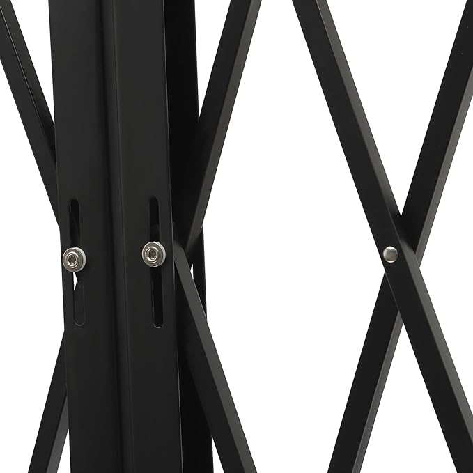 Double Folding Security Gate 5.25' H x 9.84' W Iron Accordion Security Gate Flexible Expanding Security Gate 360° Rolling Barricade Scissor Door with Padlock for Entry Security, Garage, Warehouse