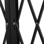 Double Folding Security Gate 5.25' H x 9.84' W Iron Accordion Security Gate Flexible Expanding Security Gate 360° Rolling Barricade Scissor Door with Padlock for Entry Security, Garage, Warehouse