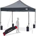 ABCCANOPY Patio Pop Up Canopy Tent 10x10 Commercial-Series (Dark Gray)