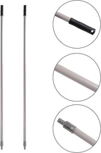 Matthew Cleaning Commercial Screw On Mop Handle for Floor Cleaning Heavy Duty Mop Head Replacement Holder 60inch with Threaded Metal Tip(Gray, 6 Pack)