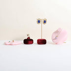 GemeShou Red Ring Display Stand for Jewelry, Velvet Single Ring Holder for selling, Cute Jewelry Display for Show【Red】