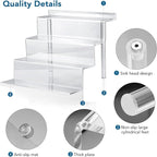 9 Inch Acrylic Shelf for Perfume Organizer, 4 Tier Funko POP Shelves, Cologne Organizer Tiered Riser Display Stand, Acrylic Display for Decoration