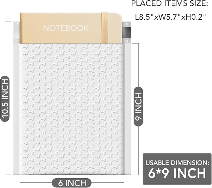 GSSUSA White Bubble Mailers 6x10 Small Padded Envelopes 9600 Pack,1 Pallet,Strong Adhesion Shipping Mailer Self-Seal Bubble Envelopes for Small Business