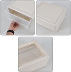 18 Quart Plastic Compact Stacking Storage Drawers, Stackable Plastic Drawers Organizer, 3 Packs