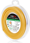Chanzon 2:1 Ratio 1/4" (6mm) Heat Shrink Tubing 8Ft Roll (2.5M Total Length) Yellow Polyolefin Sleeving Wrap Shrinking 2 to 1 1pcs
