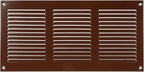 Repa Market 12x6 Inch Air Vent Cover/Brown Galvanized Steel Louvered Grill Cover with Mesh Screen/Wall or Ceiling Vent/Durable Flush Mount HVAC Register for Indoor and Outdoor Ventilation