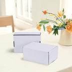 HORLIMER 9x6x4 Shipping Boxes Set of 30, White Corrugated Cardboard Mailer Box for Packing Small Business