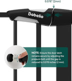 Babelio Upgraded Baby Gate with Cat Door, Auto Close Durable Dog Gate for Stairs, Doorways and House, Easy Walk Thru Safety Gate with Pet Door Includes 4 Wall Cups, 29-48" Wide, 30" Tall, Black