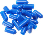 uxcell 20pcs Rubber End Caps 6mm(1/4") ID Vinyl PVC Round Tube Bolt Cap Cover Screw Thread Protectors,Blue
