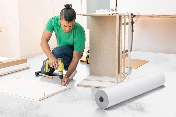39" x 100' Temporary Floor Protection for Construction & Renovation, Protector Film for Hardwood Floors, Surface Carpet Protection Film, Tile&Hard Paint Protection Covers 325 sqft