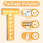 Marquee Letters 4 Feet Tall Large Light Up Letters T Happy Birthday Decorations Marry Me Engagement Party Decor Yellow Light Birthday Decorations Balloon Arch Kit Foam Sign T