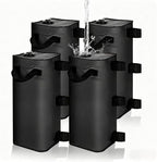 slashome 4 Pack 25 L Canopy Water Weights for Wind, 220 Lb Water Bag Weights, Heavy Duty Anti-Tip Tent Stakes Leg Weight Bags for Gazebo, Pop Up Canopy, Party Tent, Market Stall (25 L, 4)