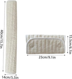 NUEAYMS Pushchair Bar Cover Cotton Cloth Baby Pushchair Stroller Fabric Handle Sleeve Bar Gloves Cover Handrail Cover Stroller Handle Protector Cover Bar Protector, White