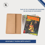Gemini Magazine and Comic Book Mailers for Shipping (8.5x11x2’’ – 50 Pack) | US-Made Corrugated Cardboard Stay Flat Mailers with Expandable Capacity | Great For Shipping Documents, Photos, and More.