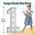 Marquee Numbers 3 Feet Tall Big Light Up Numbers Happy 18th Birthday Decorations Girl Boy White Anniversary Party Decor Large Cardboard Prop Backdrop Sign 18