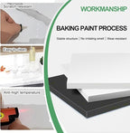 Modern Reception Desk with Counter Front Reception Table with Hidden LED Lighting Commercial Receptionist Desk White and Wood Checkout Counter Fully Assembled and Ready to Use 79inch