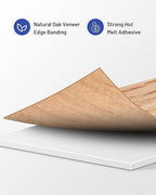 Red Oak Edge Banding 3/4 inch x 25 ft Real Wood Veneer Plywood Edge Banding Iron-on Pre-glued Veneer Edging Tape for Cabinet Repairs Furniture Restoration
