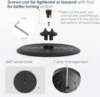 Tablet Stand for Desk Compatible with 10.2" iPad 7 8 9, All Metal, 360 Swivel Base, Anti Theft Tablet Retail Stand - BSC102WT