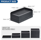 uxcell Furniture Risers 4.3 Inch, 4Pcs Rectangle Bed Risers Adjustable Couch Lifter for Extender for Bed Desk Sofa Table Lift Support Up to 1300Lbs, Black