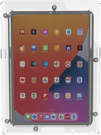 TABcare Anti-Theft Acrylic VESA Enclosure for Apple iPad Pro 11" 1st, 2nd, 3rd, 4th gen. with Free Wall Mount Kit & 90-Degree Angle USB C Cable (iPad Pro 11 1/2/3/4, Clear)