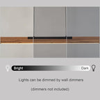 EDISLIVE 49.2 in Wood Linear LED Pendant Light Kitchen Island，Dimmable LED Island Light Adjustable Height 3000K for Dining Room - Black Walnut