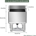 Floor Mop Sink With Drainage/Strainer,stainless steel utility sink,304 Stainless Steel,for Laundry Room,Kitchen, Restaurant, Garages,(S-17.7"L x 16.1"W x 21.6"H)
