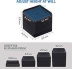 Bed Risers 3 inch Heavy Duty,Furniture Risers for Desk Table Sofa Couch Lifts to 1.5 or 3 inch, Square Adjustable Risers Blocks, Support Up to 1,300 Lbs（4 Pack-Black）