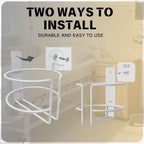 Wall Mount Wipes Holder & Dispenser -2 Pack- Rustproof Bathroom & Kitchen Organizer with 3M Adhesive or Screws, Fit for Clorox, Lysol, Baby & Pet Wipes – No-Drill Space-Saving Wall Rack