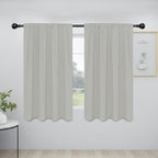 Easy-Going Rod Pocket Blackout Curtains for Bedroom, Room Darkening Window Curtains for Living Room, Thermal Insulated Noise Reduction Solid Window Drapes, 2 Panels(42x54 in, Greyish White)