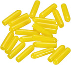 uxcell 20pcs Rubber End Caps 3mm(1/8") ID Vinyl PVC Round Tube Bolt Cap Cover Screw Thread Protectors Yellow