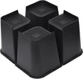 Bed Risers 2 inch, 3 inch, 4 inch, 6 inch or 8 inch Heavy Duty Furniture Risers, Up to 6000 Lbs L Shaped Design Bed Lifts Blocks for Couch Desk Sofa Table (Black, 8 Inch 4 Pack)