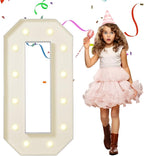eufony Marquee Letters 4 Feet Tall, 4 FT Marquee Light Up Letters, Giant Light Up Letters 4FT for Birthday Party Baby Shower Gender Reveal Graduation Decorations, Letter O with LED Lights DIY Kit