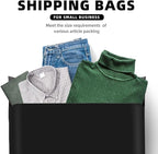 POLYSELLS 200 pcs 24x24 Inches Black Poly Mailers Shipping Envelopes, Strong Adhesive Sealing, Waterproof, and Tear-resistant Postal Mailing Bags for Clothing, Books, and Accessories