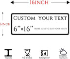 custom street sign,Custom Sign, Aluminum Weatherproof Metal Sign Multiple Sizes,indoor， Customize for Doorplates, nameplates, Business, Workplace, office, Home, Delivery Signs(6 * 16 Inch)