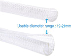 Pet Proof Split Cable Sleeve Organizer - Cord Cover Protector for Desk, Hide Wires from Cats Chewing, Computer Cord Management (3/4inch-5ft, 2Pcs, White)