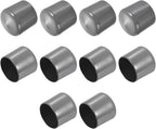 uxcell 10pcs Rubber End Caps 51mm ID Vinyl Round End Cap Cover Screw Thread Protectors Dark Grey