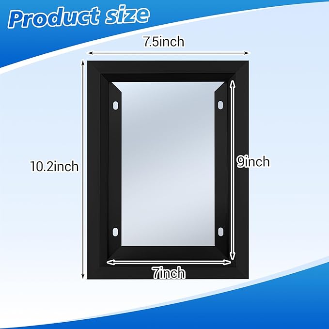 Blulu HPD Inspection Frame Heavy Duty Elevator Certificate and Notice Frame Interior Stainless Steel Holder for Elevator Interiors Commercial Public Use(Black,6 x 9 Inch)