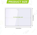 Chinco 50 Pack Clear Adhesive Pockets, Labels for Storage Bins, Plastic Self Adhesive Index Card Holder with Top Open for Organizing Bins Box Drawer(4.3 x 6.3 Inches)