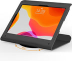Tablet POS Stand - Heavy Duty Steel Kiosk Stand with 360° Swivel Base Anti-Theft - Compatible with 10.9" iPad 10th, Pro 11" 1 2 3 4, Air 4 5, Air 11", iPad 11"(A16)