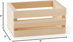 Make Market 5" Wooden Crate - Unfinished Wood Crate for Storage, Decorative Display, Arts & Crafts, Made of 100% Cedar - Bulk 24 Pack