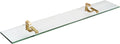 Spancraft Glass M-8x33-Brushed Bronze Monarch Glass Shelf, Brushed Bronze, 8" x 33"